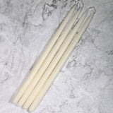 18 Inch Off White Danish Taper Candle | 12 Pack