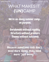 SUMMER (UN)CAMP with KIDCO - More Info