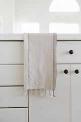 Ivory Caramel Tribeca Hand Towel