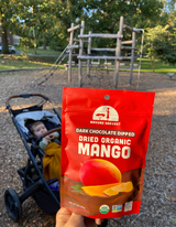 Organic Dark Chocolate Dipped Dried Mango: 3 OZ