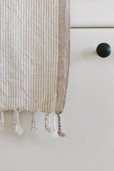 Ivory Caramel Tribeca Hand Towel