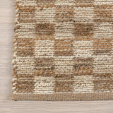 Aneira Checkered Jute Area Rug: Natural / Rectangle / 9' x 12'