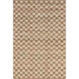 Aneira Checkered Jute Area Rug: Natural / Rectangle / 9' x 12'