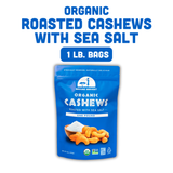 Organic Roasted Cashews with Sea Salt: 4 OZ