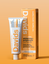 Davids kids + adults nano-hydroxyapatite premium toothpaste / orange vanilla