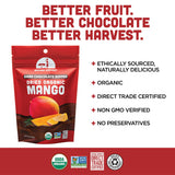 Organic Dark Chocolate Dipped Dried Mango: 3 OZ